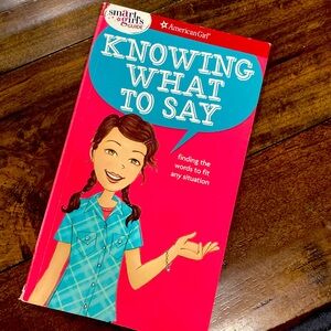 Book by American girl called: Knowing what to say